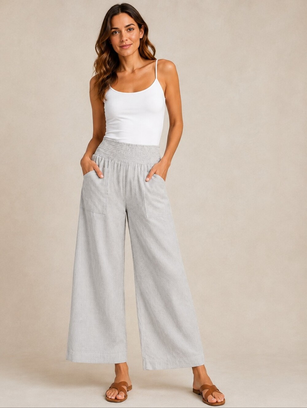 Flamingals Wide Leg Lightweight Pants NWT Medium